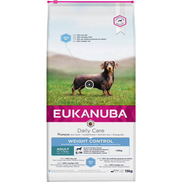 Eukanuba Daily Care Adult Weight Control Small/Medium hondenvoer 2 x 2,3 kg