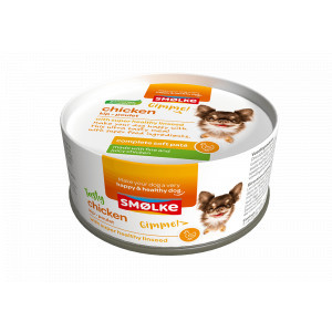 Smølke Soft Paté kip hondenvoer 24 x 125 g