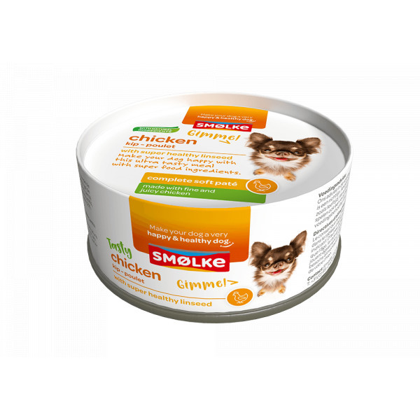 Smølke Soft Paté kip hondenvoer 2 x (24 x 125 g)