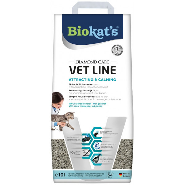 Biokat&apos;s Diamond Care Vet Line Attracting & Calming kattenbakvulling 2 x 10 liter