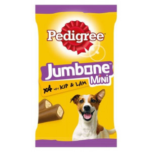 Pedigree Jumbone Mini met kip en lamsmaak hondensnack (160 gr) 8 x 160 g