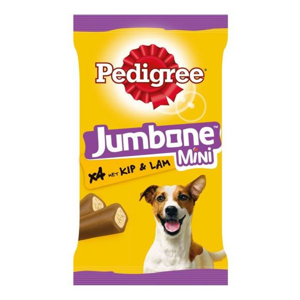 Pedigree Jumbone Mini met kip en lamsmaak hondensnack (160 gr) 8 x 160 g