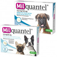 Milquantel ontwormingstabletten voor de hond Hond 5+ kg 2 x 4 tabletten