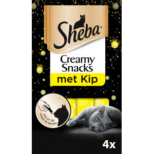 Sheba Creamy Snacks met kip kattensnack (4 st) Per 6