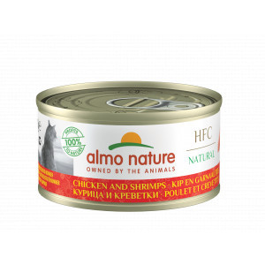 Almo Nature HFC Natural kip met garnalen natvoer kat (70 g) 12 x 70 g