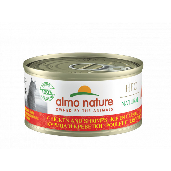 Almo Nature HFC Natural kip met garnalen natvoer kat (70 g) 24 x 70 g