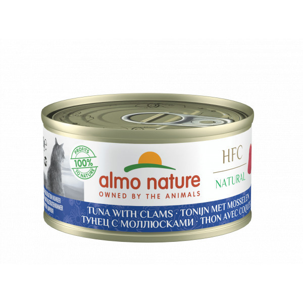 Almo Nature HFC Natural tonijn met mosselen natvoer kat (70 g) 6 x 70 g