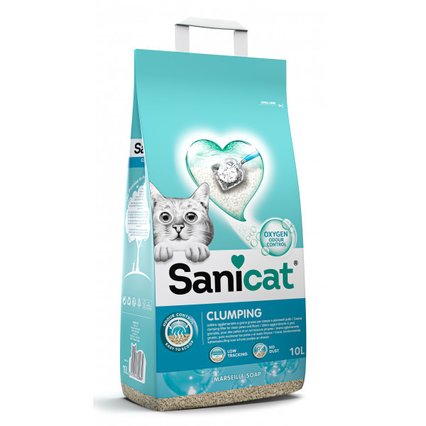 Sanicat Clumping Marseille Zeep kattenbakvulling 10 liter