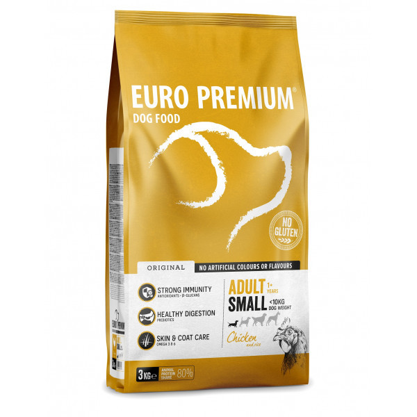 Euro Premium Adult Small Chicken & Rice hondenvoer 2 x 3 kg