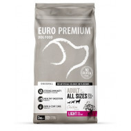 Euro Premium Adult Light w/Chicken & Rice hondenvoer 12 kg