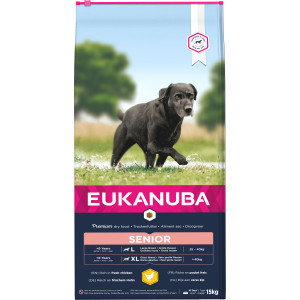 Eukanuba Senior Large met verse kip hondenvoer 3 x 3 kg