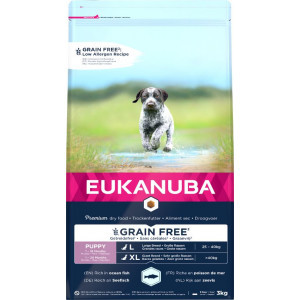 Eukanuba Puppy & Junior L/XL graanvrij zeevis hondenvoer 12 kg