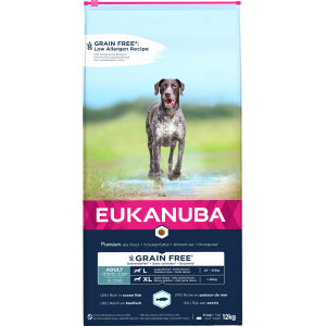 Eukanuba Adult L/XL graanvrij zeevis hondenvoer 2 x 12 kg