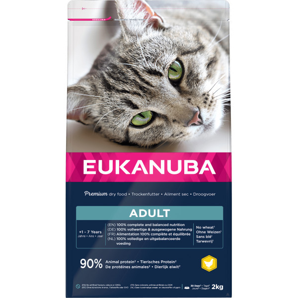 Eukanuba Adult kip kattenvoer 2 x 2 kg