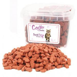 Cadilo Cat Snacks Fishies kattensnoepjes met zalm 140 gram 3 verpakkingen