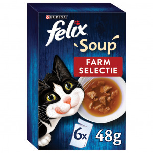 Felix Soup Farm Selectie Kattensoep (6x48g) 4 x (6 x 48 g)