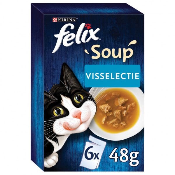 Felix Soup Original Visselectie Kattensoep (6x48g) 8 x (6 x 48 g)