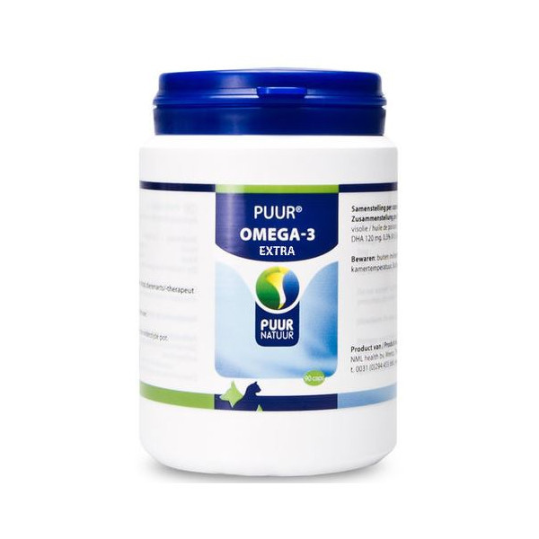 Puur Omega-3 Extra Capsules voor hond en kat 90 tabletten