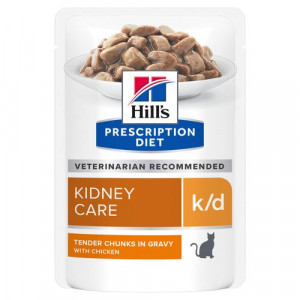 Hill&apos;s Prescription Diet K/D Kidney Care nat kattenvoer met kip maaltijdzakje multipack 4 dozen (48 x 85 g)