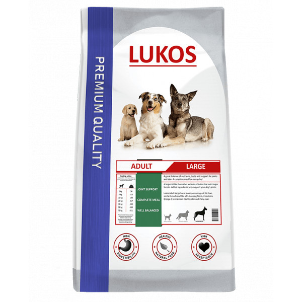 Lukos Adult Large - premium hondenvoer 2 x 12 kg