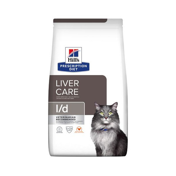 Hill&apos;s Prescription Diet L/D Liver Care kattenvoer met kip 3 x 1,5 kg