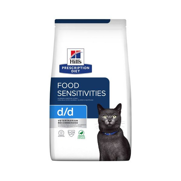 Hill&apos;s Prescription Diet D/D Food Sensitivities kattenvoer met eend & groene erwten 3 kg