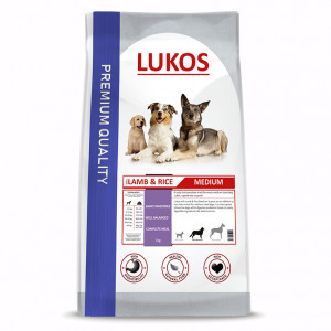 Lukos Adult Medium met lam & rijst - premium hondenvoer 1 kg