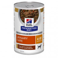 Hill&apos;s Prescription Diet C/D Multicare Urinary Care stoofpotje voor hond met kip & groenten blik 1 tray (12 x 354 g)