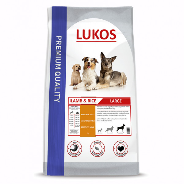 Lukos probeerpakket (2 smaken) - premium hondenvoer Medium - 1 kg + 1 kg