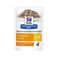 Hill&apos;s Prescription Diet C/D Multicare Urinary nat kattenvoer met zalm maaltijdzakje multipack 12 x 85 g