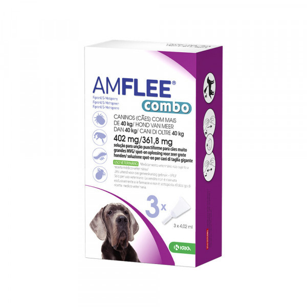 Amflee Combo Spot-On 402 mg hond XL 40+ kg 3 pipetten