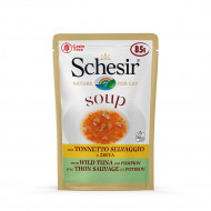 Schesir Cat Soup met wilde tonijn & pompoen natvoer kat (zakjes 85 g) 2 dozen (40 x 85 g)