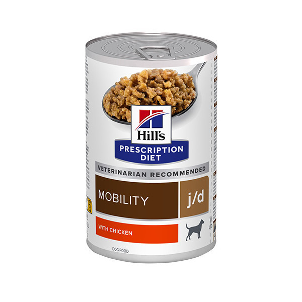 Hill&apos;s Prescription Diet J/D Mobility nat hondenvoer met kip blik 1 tray (12 x 370 g)