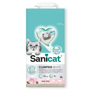 Sanicat Clumping White Rose Petal kattenbakvulling 8 liter