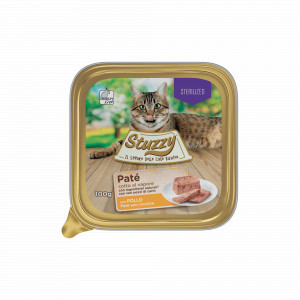 Stuzzy Cat Sterilised paté met kip kattenvoer 100 gr. 2 trays (64 x 100 g)