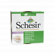 Schesir kipfilet (natural style) natvoer kat (blikjes 85 gram) 1 tray (14 x 85 g)