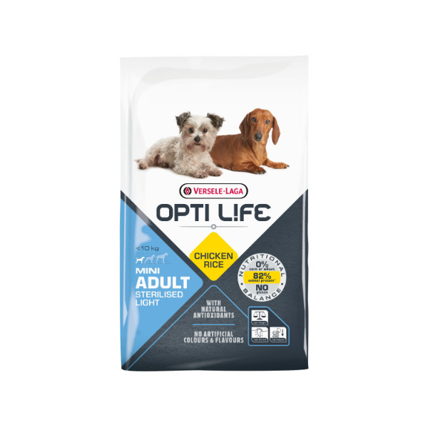 Opti Life Adult Sterilised Light Mini hondenvoer 2,5 kg