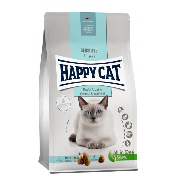 Happy Cat Adult Sensitive Magen & Darm (maag darm) kattenvoer 2 x 1,3 kg