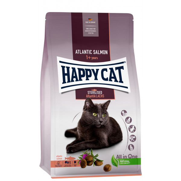 Happy Cat Adult Sterilised Atlantik Lachs (met zalm) kattenvoer 10 kg