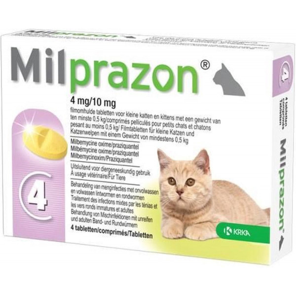 Milprazon Ontwormingsmiddel kat en kitten (0,5 - 2 kg) 48 tabletten