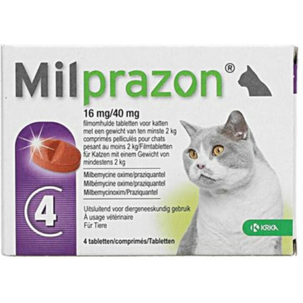 Milprazon Ontwormingsmiddel kat (2-8 kg) 48 tabletten