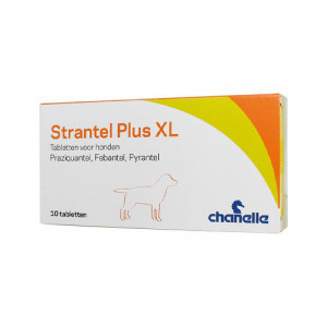 Strantel Plus XL ontwormingstablet voor grote hond 10 tabletten