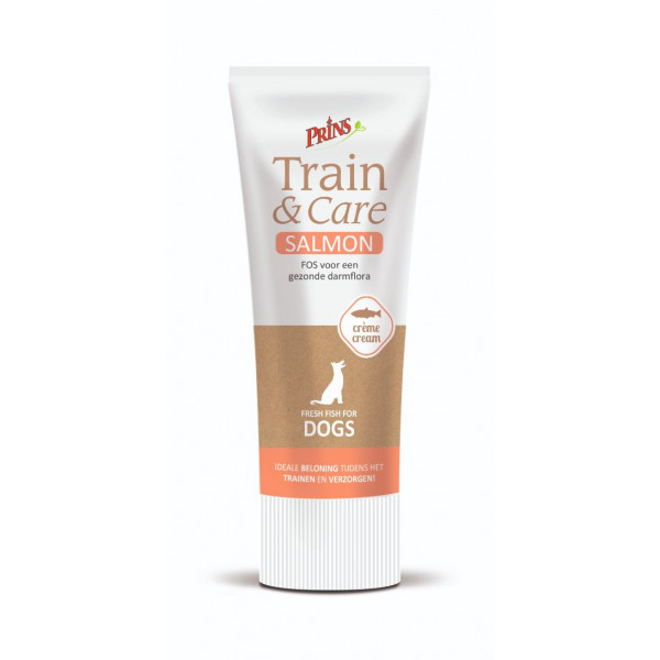 Prins Train & Care zalmcrème hondensnack 75 g