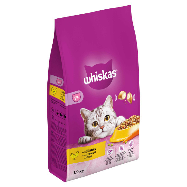 Whiskas Senior 7+ met kip kattenvoer 2 x 1,9 kg