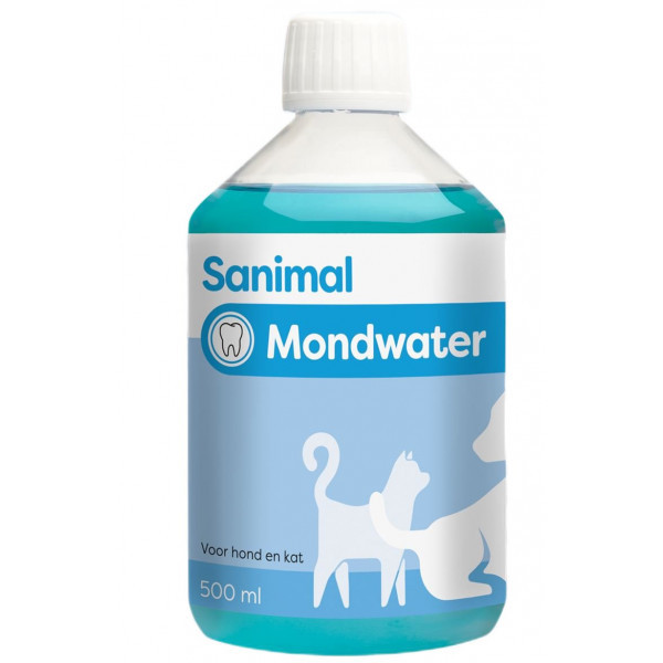 Sanimal Mondwater voor hond en kat 2 x 500 ml