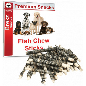 Brekz Premium Fish Chew Sticks honden kauwsnack 200g 3 x 200 g