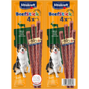 Vitakraft Beefstick met wild hondensnack (4 st.) 10 verpakkingen