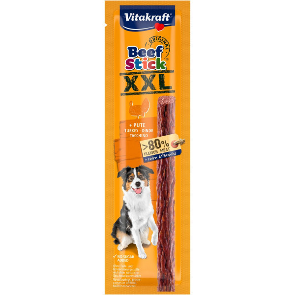 Vitakraft Beefstick XXL met kalkoen hondensnack 5 verpakkingen