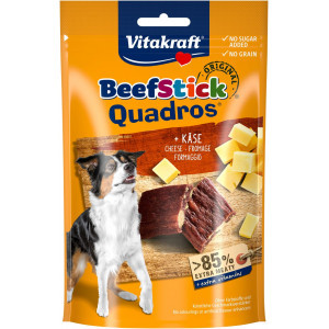 Vitakraft Beefstick Quadros met kaas hondensnack (70 g) 7 verpakkingen