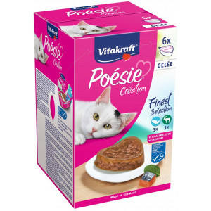 Vitakraft Poésie Création in gelei natvoer kat multipack (6 x 85 g) 8 verpakkingen